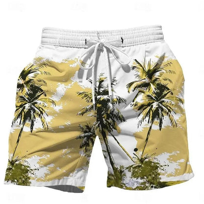 Buy Center 2024 Men's Oversized Quick Dry Shorts - Coconut Tree Print - Buy Center UK