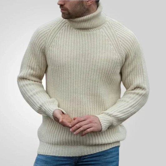 Buy Center Men's Turtleneck Pullover Sweater - Casual Knit for Winter - Buy Center UK