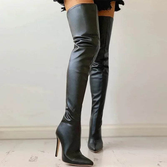 Buy Center Plus Size Thigh High Boots - Sexy Over-the-Knee Heels - Buy Center UK