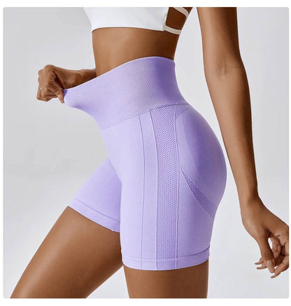 Buy Center High Waist Seamless Sports Shorts - Perfect for Yoga & Cycling - Buy Center UK