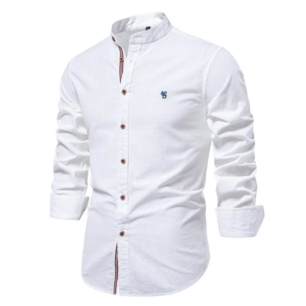 Buy Center Men's 100% Cotton Long Sleeve Shirt - Stylish Casual Fit - Buy Center UK