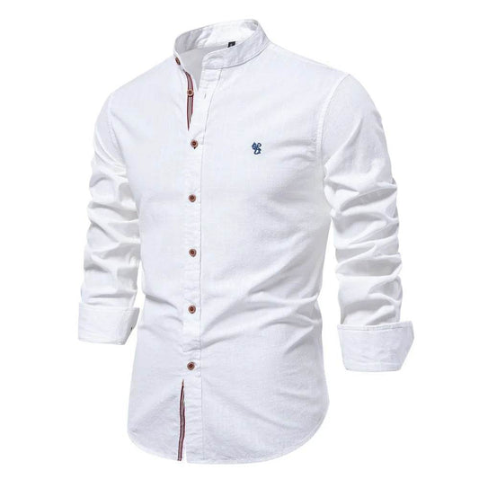 Buy Center Men's 100% Cotton Long Sleeve Shirt - Stylish Casual Fit - Buy Center UK