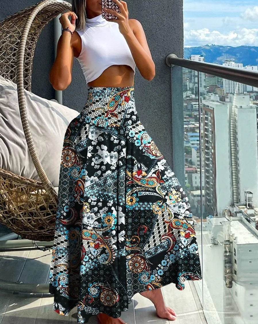 Fashion Floral Print Skirt - High Waist Wrap for Summer Style - Buy Center UK