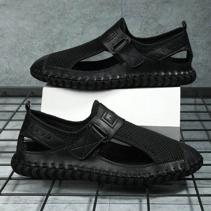 Buy Center Genuine Leather Men’s Sandals - Casual Summer Beach Shoes - Buy Center UK