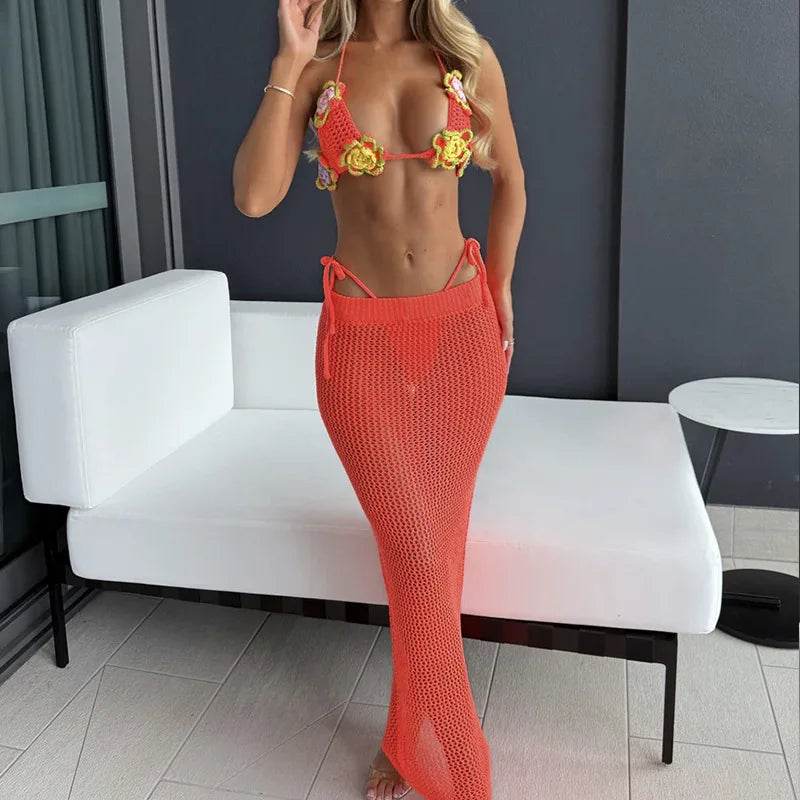 Buy Center Sexy Vest Long Skirt Set - Backless Top & Flattering Fit - Buy Center UK