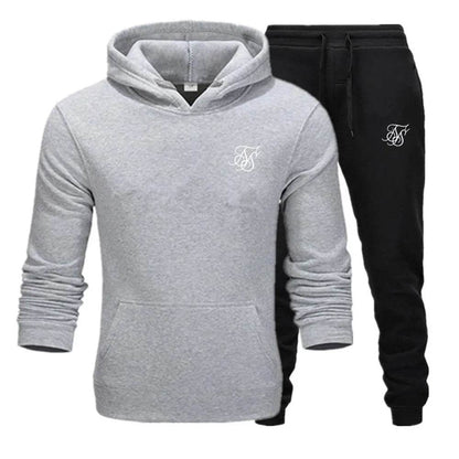 sik silk Men's Slim Tracksuit - Fashionable Sweatshirt & Sweatpants Set - Buy Center UK