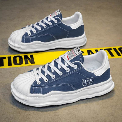 Buy Center Thick Soled Canvas Sneakers - Stylish Low Cut for Spring/Summer - Buy Center UK