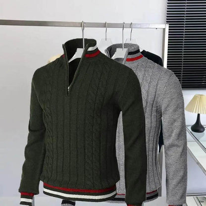 Buy Center Turtleneck Pullover Sweater - Patchwork Color Twist Design - Buy Center UK