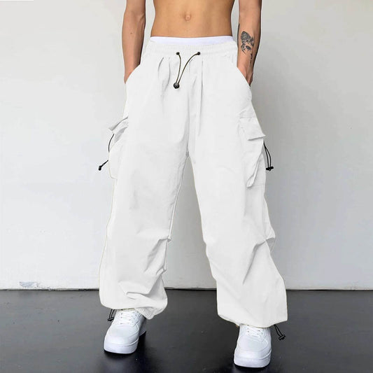 Men's Casual Mid Waist Sports Pants - Multi Pocket & Breathable Fit - Buy Center UK