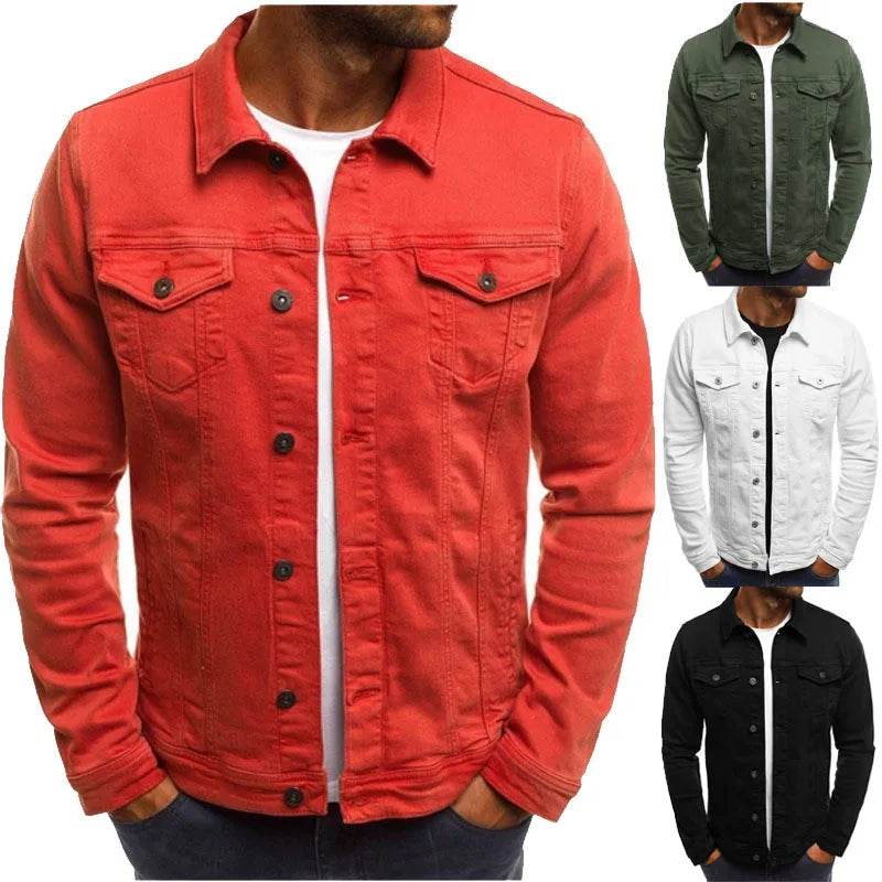 Buy Center Men’s Casual Yellow Denim Jacket - Classic Slim Fit Style - Buy Center UK