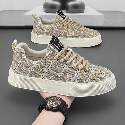 Designer Men’s Canvas Sneakers - Trendy Prints for Casual Style - Buy Center UK