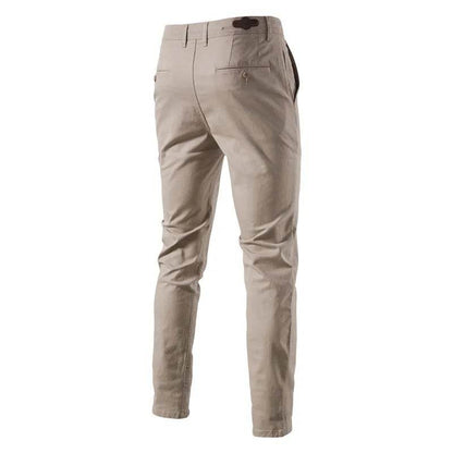 AIOPESON Men’s Slim Fit Trousers - High-Quality Cotton & Spandex - Buy Center UK