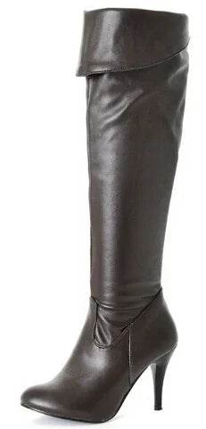 Buy Center Women's Over Knee Boots - Thin High Heels, Plus Sizes 34-50 - Buy Center UK