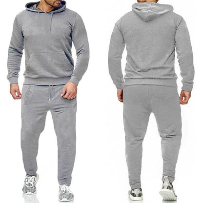 Buy Center Men's Solid Color Tracksuit - High-Quality Hoodie & Jogger - Buy Center UK
