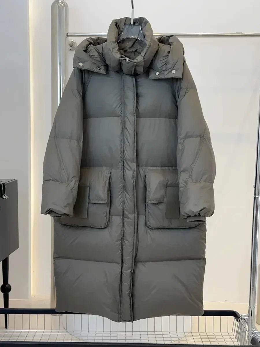 OFTBUY Women's Down Jacket - Waterproof Fluffy Knee-Length Parka - Buy Center UK