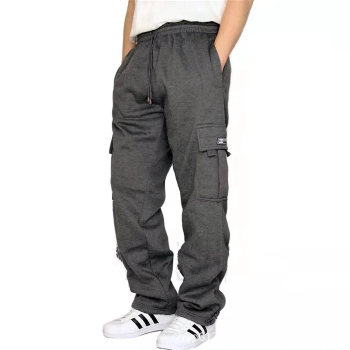 Men's Outdoor Cargo Pants - Winter Sports, Multi-Pocket, Loose Fit - Buy Center UK