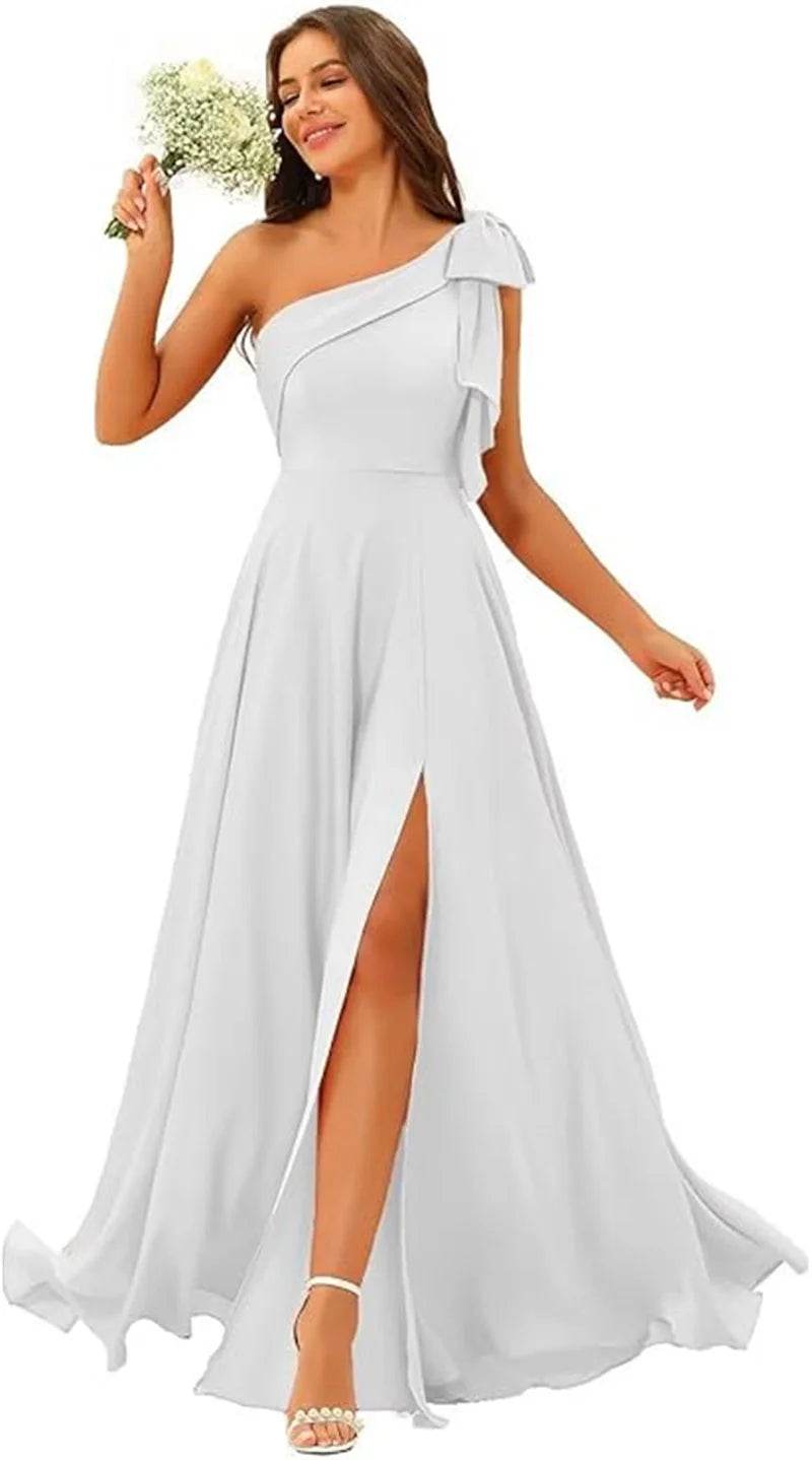 Buy Center Customized Satin A-Line One Shoulder Bridesmaid Dress - Buy Center UK
