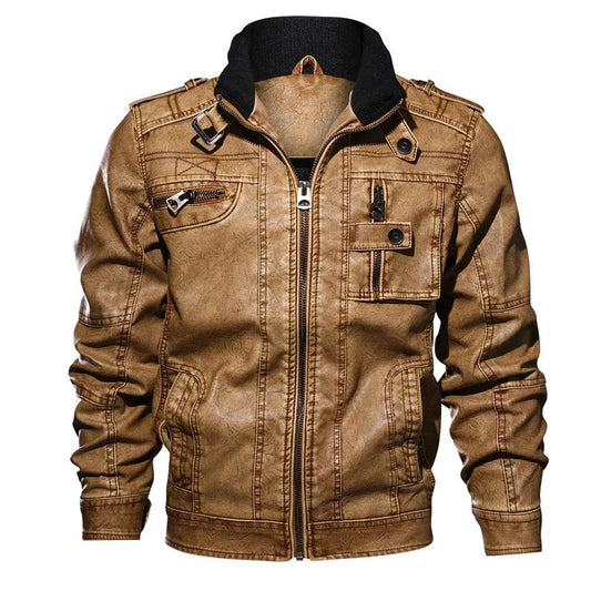 Buy Center Men's Windproof Leather Jacket - Stylish & Versatile - Buy Center UK