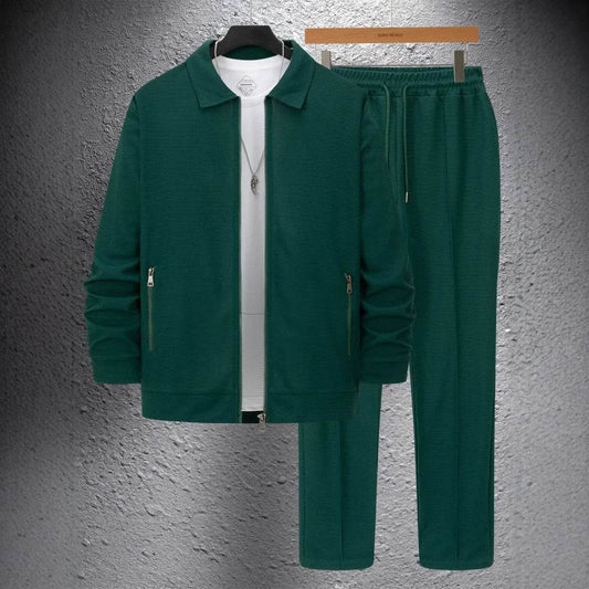Buy Center 2025 Youth Slim Cardigan Jacket & Trouser Two-Piece Suit - Buy Center UK