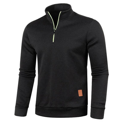 Buy Center Men's Half Zipper Pullover Sweater - Casual Turtleneck Style - Buy Center UK