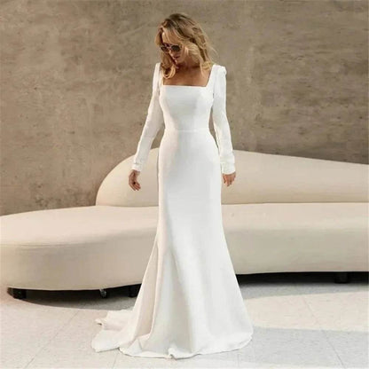 Buy Center Long Sleeve Civil Wedding Dress - Mermaid & Custom Fit - Buy Center UK