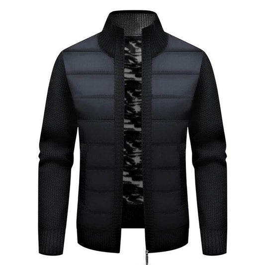 Buy Center Winter Men’s Cardigan - Warm Fleece Lined Knit Jacket - Buy Center UK