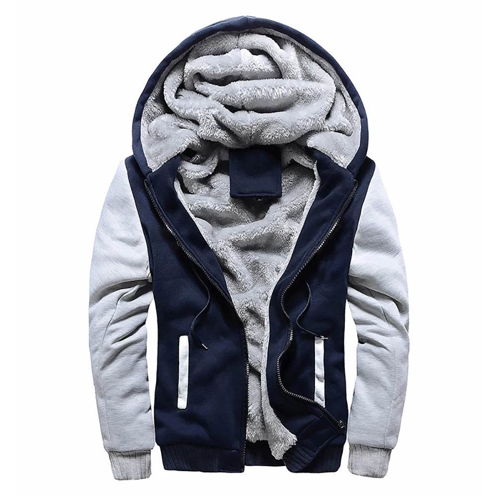 Buy Center Men's Fleece Jacket - Thick Hooded Coat for Winter - Buy Center UK
