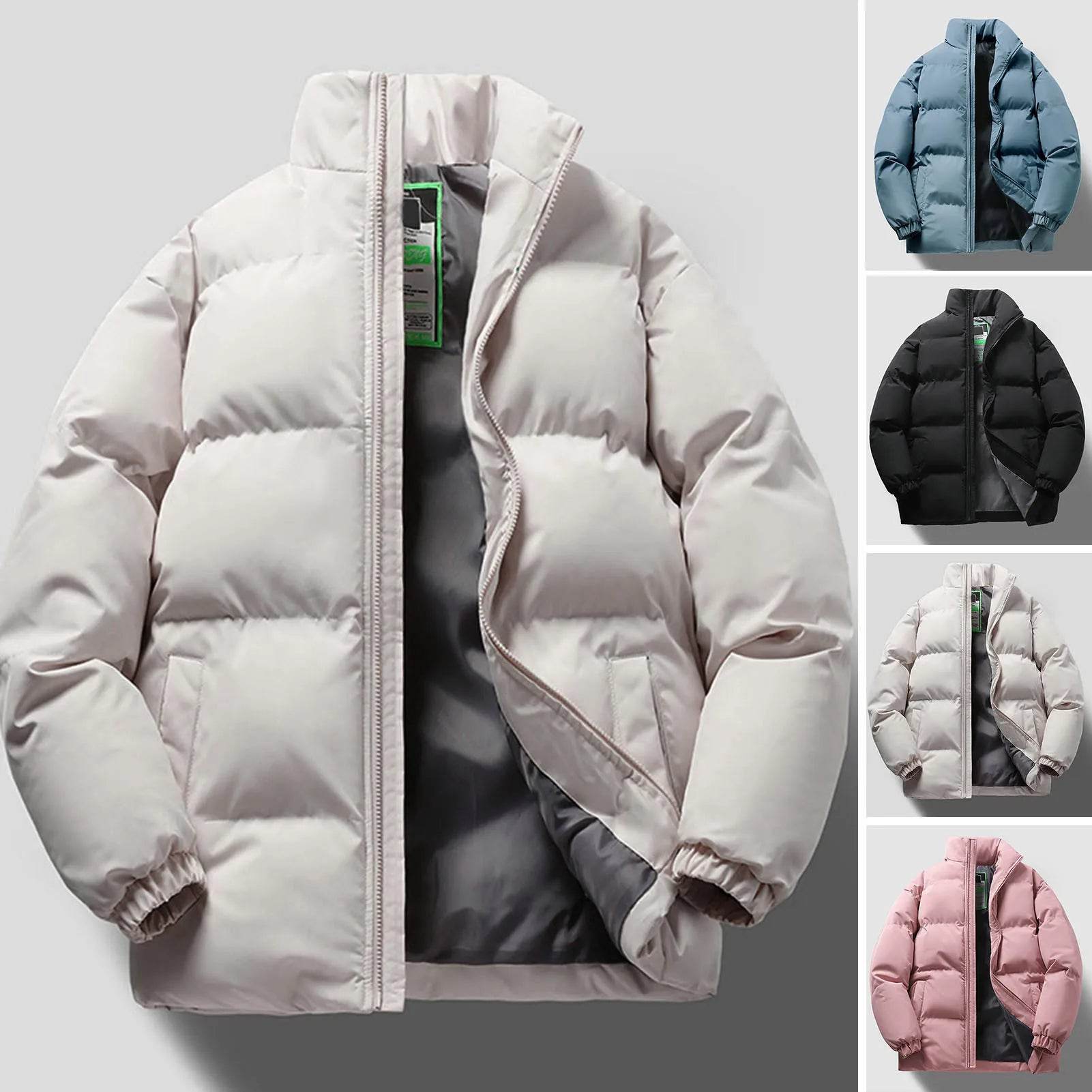 2023 Men's Winter Down Jacket - Stylish Hooded Black Parka Coat - Buy Center UK