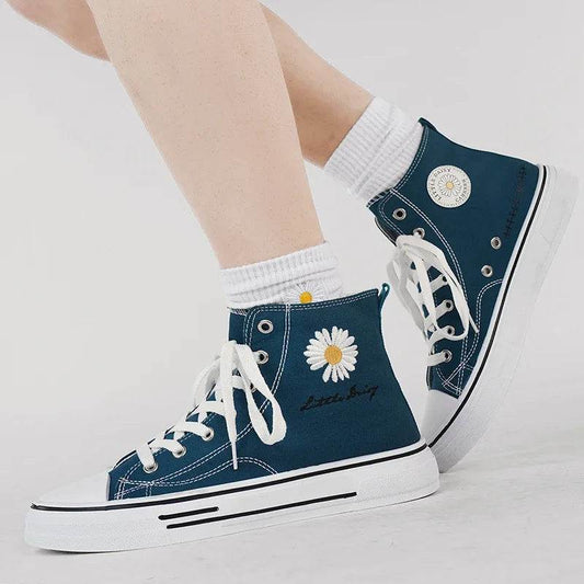 Buy Center Men’s High Top Sneakers - Breathable Canvas, Platform Style - Buy Center UK