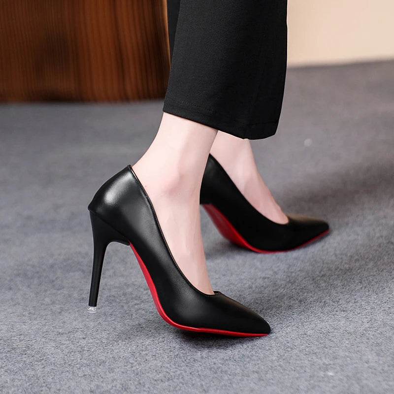 Buy Center Red Sole High Heel Pumps - Classic Pointed Toe Design - Buy Center UK