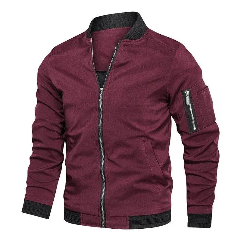 Buy Center Men's Lightweight Bomber Jacket - Casual Windbreaker with Pockets - Buy Center UK