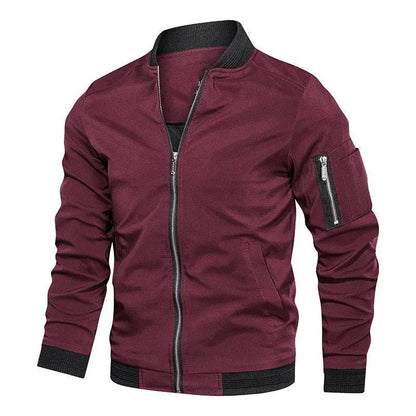 Buy Center Men's Lightweight Bomber Jacket - Casual Windbreaker with Pockets - Buy Center UK