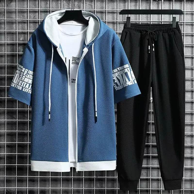 Buy Center Men's Summer Sports Suit - Quick Dry T-Shirt & Pants - Buy Center UK