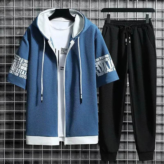 Buy Center Men's Summer Sports Suit - Quick Dry T-Shirt & Pants - Buy Center UK