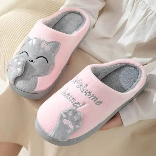 Buy Center Women's Plush Winter Slippers - Non-Slip Animal Print Shoes - Buy Center UK