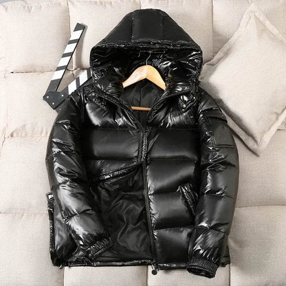Buy Center Glossy Down Jacket - Korean Style, Thickened Warmth - Buy Center UK