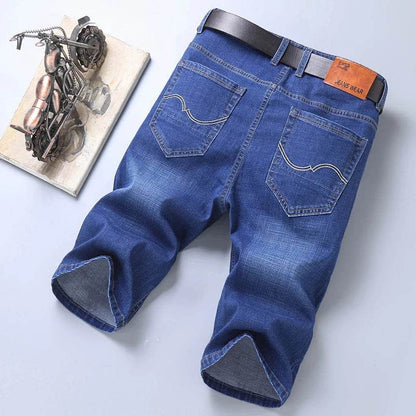 Buy Center Men's Denim Shorts - Classic Black & Blue Slim Fit - Buy Center UK