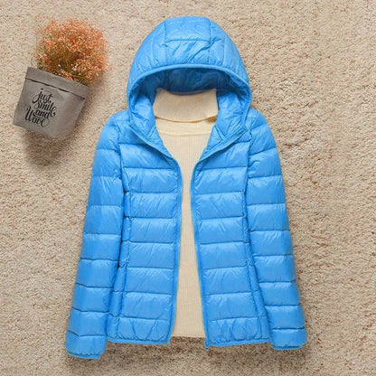 Buy Center Women's Down Jacket - Lightweight Hooded Parka for Winter - Buy Center UK