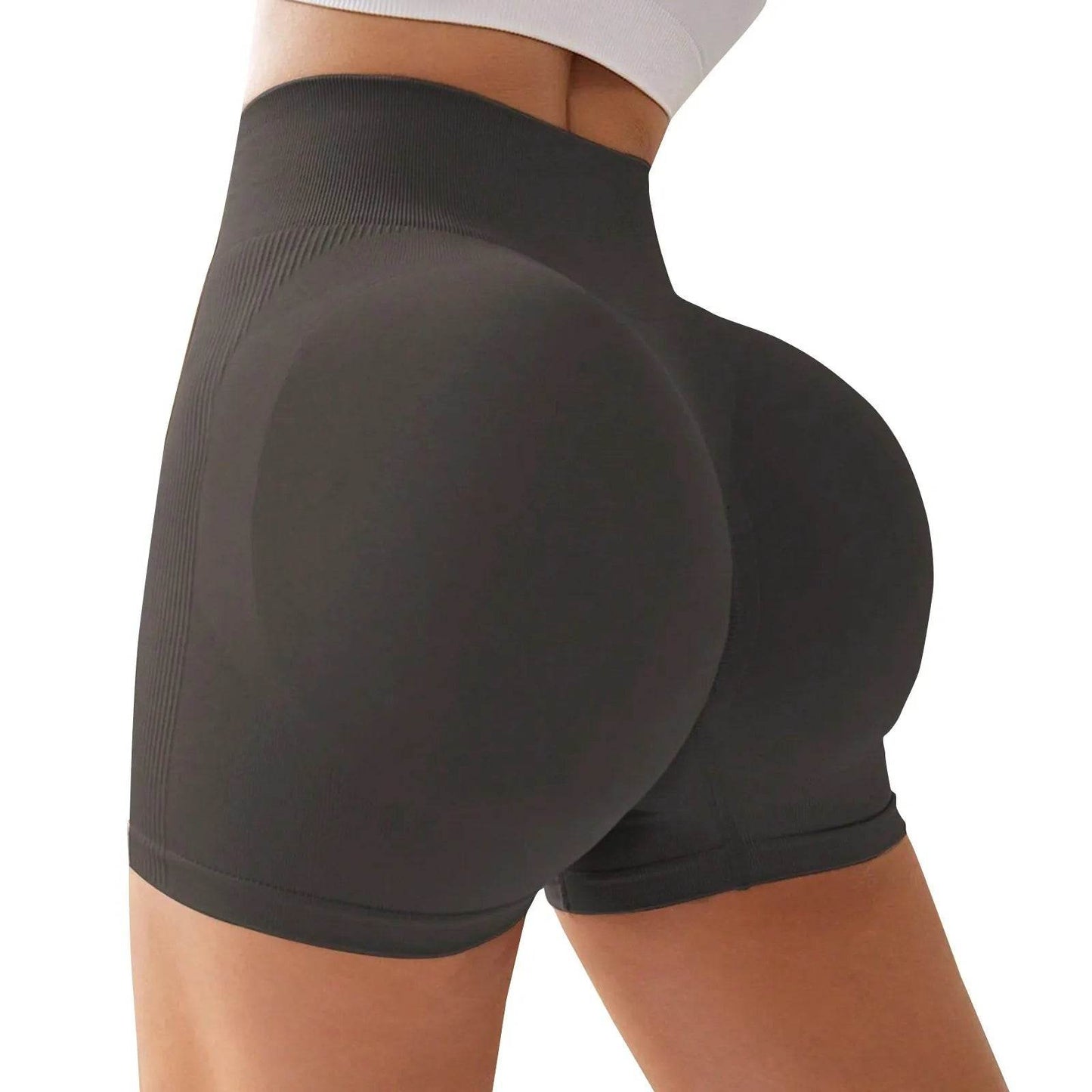 Buy Center High Waist Peach Lift Sports Shorts - Elegant Summer Fit - Buy Center UK