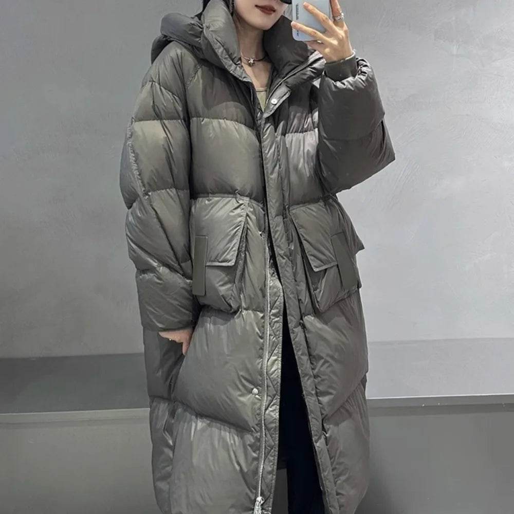 Buy Center Women's 2024 Knee Length Down Jacket - Waterproof & Warm - Buy Center UK