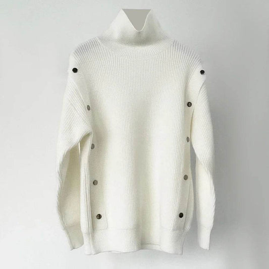 Buy Center Men's Turtleneck Knitted Sweater - Casual Loose Fit - Buy Center UK