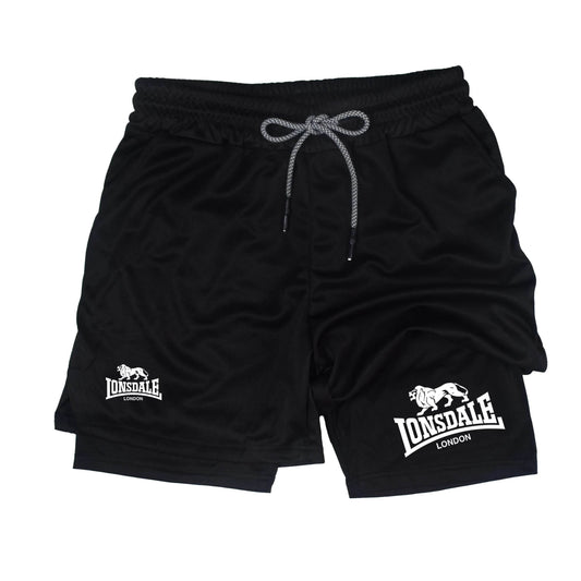 Lonsdale 2 in 1 Running Shorts for Men - Phone Pocket & Towel Loop - Buy Center UK