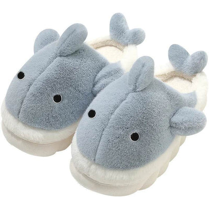 Buy Center Funny Shark Cotton Slippers - Warm Plush Non-Slip Design - Buy Center UK