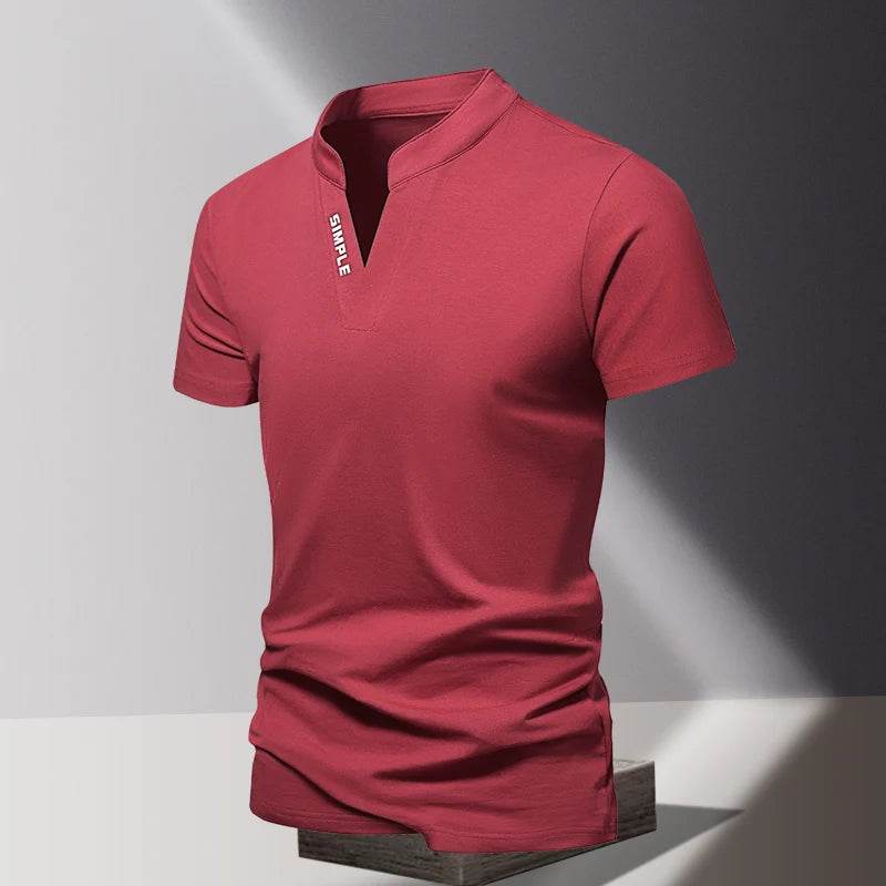 Buy Center V-Neck Men's T-Shirt - 100% Cotton, Short Sleeves, Trendy - Buy Center UK
