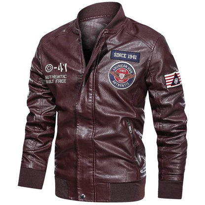 Buy Center Men's Color Block Motorcycle Jacket - Spring & Autumn Style - Buy Center UK