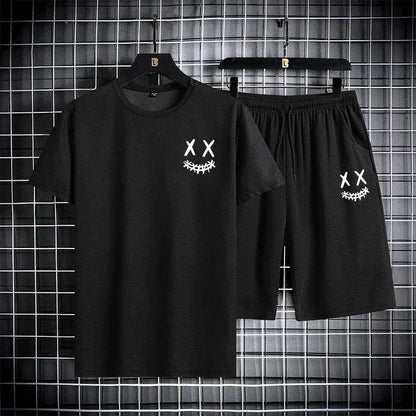 Buy Center Men's Summer Sports Suit - Slim Fit T-Shirt & Shorts Set - Buy Center UK
