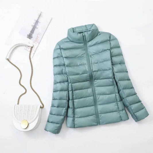 Women's Lightweight Down Jacket - Chic Slim Fit, Warm Oversized Style - Buy Center UK
