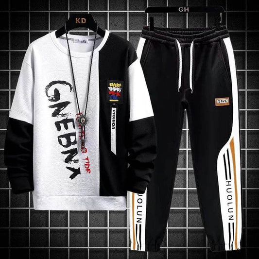 Buy Center Men's Autumn Tracksuit Set - Stylish Red Sweatshirt & Pants - Buy Center UK