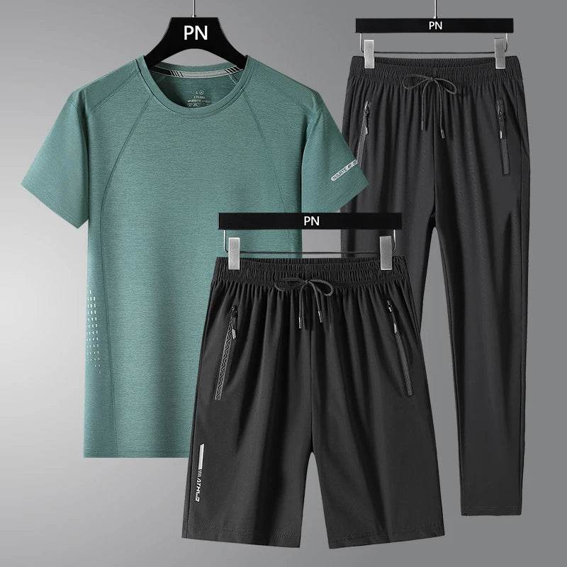 2025 Summer Black White Tracksuit Set - Men's Oversized Sportswear - Buy Center UK