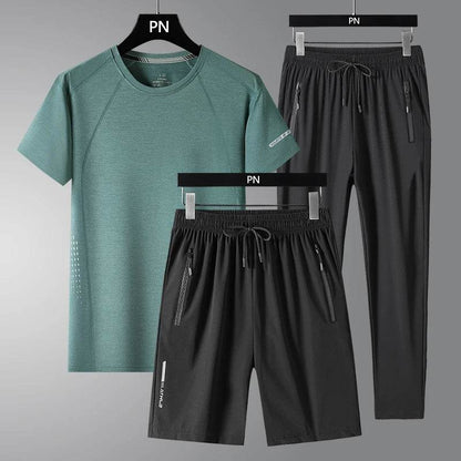 2025 Summer Black White Tracksuit Set - Men's Oversized Sportswear - Buy Center UK